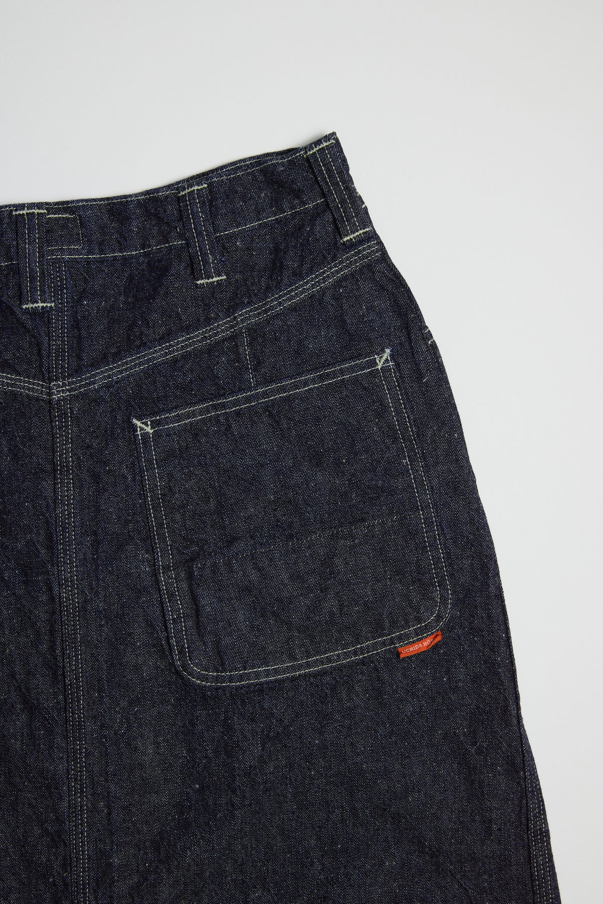 Back-Slit Skirt / HANMO INDIGO・SAKURA