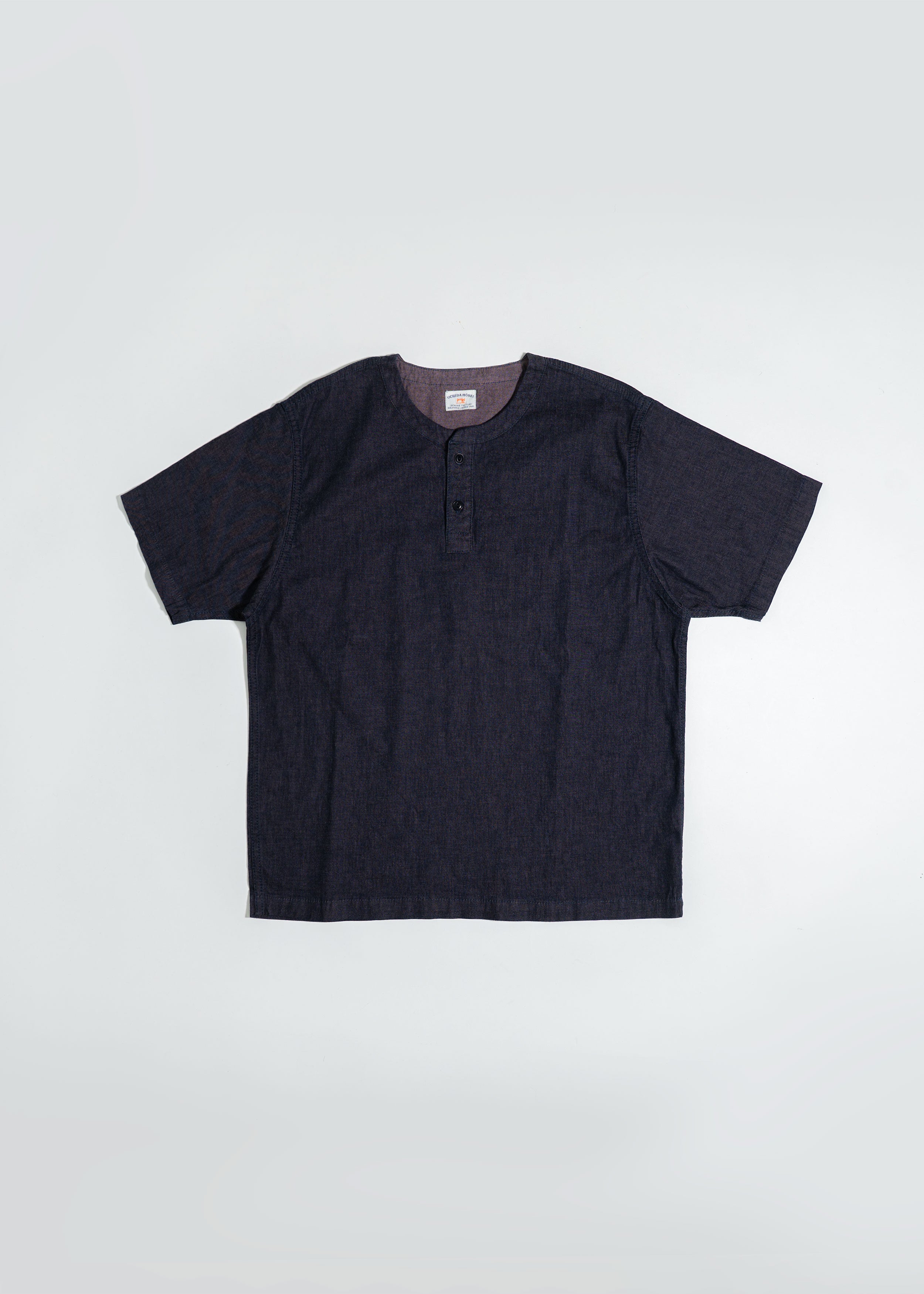 Denim Henley Tee / INDIGO / SAKURA / ECRU